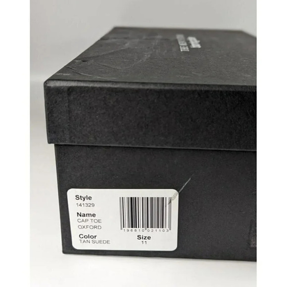 The Men's Store Men's Lace Up Cap Toe Dress Shoes Tan Suede Size 11 MSRP $195 - Picture 7 of 7